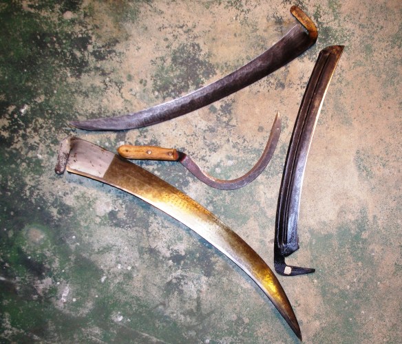 3 scythes and sickle